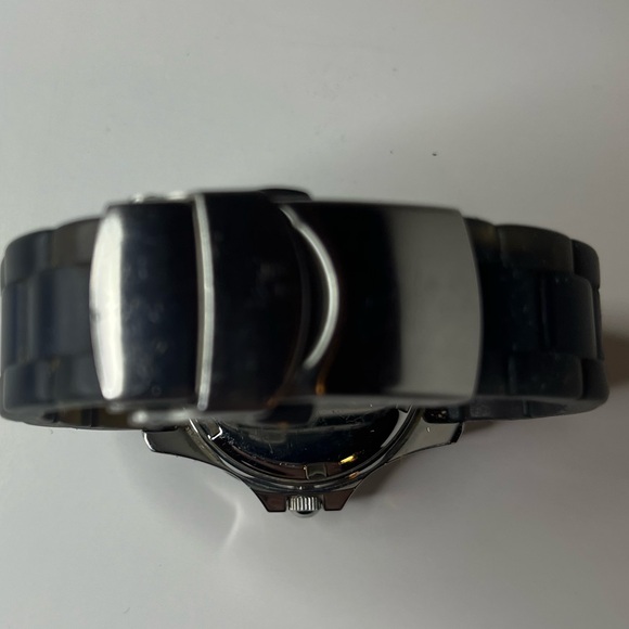 Black Rubber & Stainless Steel Watch From Agatha Paris - Size Small - Picture 5 of 7